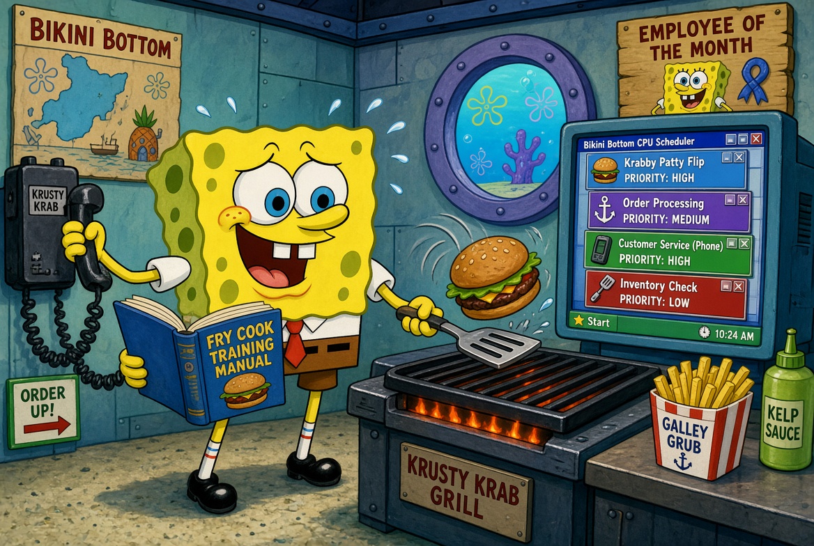 SpongeBob Multitasking