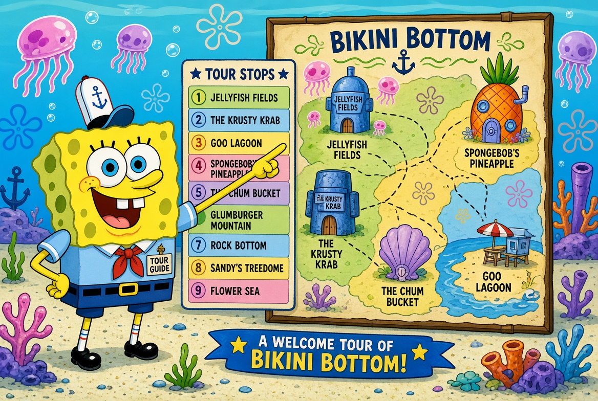 Bikini Bottom Route Map